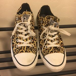 Cheetah Print Converse Sneakers
